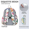 thumbnail image 5 of Cute Dinosaur Pattern Backpack for School,Cute School Bag,Schoolbag with Adjustable Shoulder Straps & Padded Back,13.4"x11"x4.7", 5 of 6