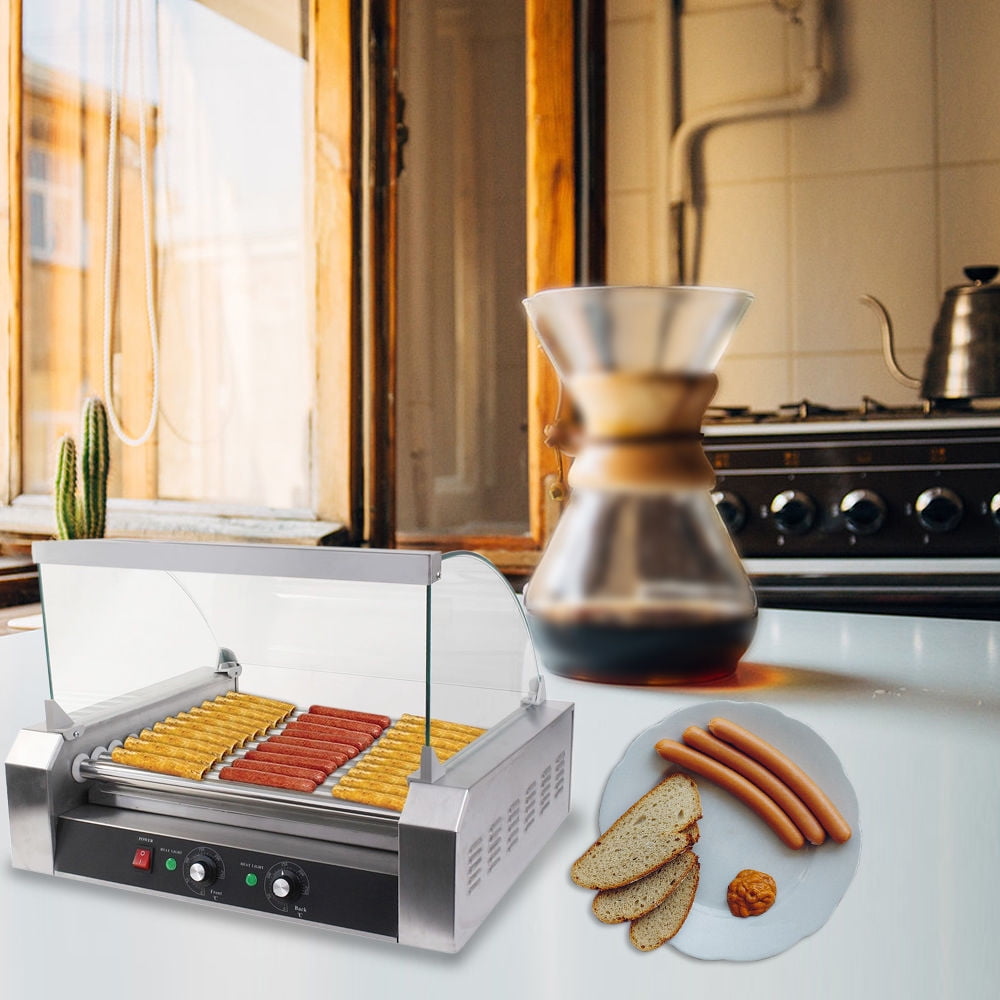 Ktaxon Commercial 11 Roller Hot Dog Machine With Cover