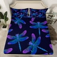 thumbnail image 2 of Feelyou Boho Cartoon Dragonfly Full Size Sheets, Blue Purple Jungle Animal Bed Sheets, Mandala Theme Sheet Sets, Super Cozy Room Decor, 4-Piece, 2 of 7