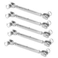thumbnail image 2 of 5pcs Heavy Duty Stainless Steel Hook Durable Rope Turnbuckle Wire Rope Tension Hook, 2 of 8