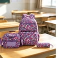 thumbnail image 2 of 3-Piece Backpack Set for School, Bookbag with Lunch Tote and Pencil Case, 2 of 3