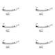 thumbnail image 1 of 6X Manija Exterior de Puerta Corrediza Trasera Cromada Izquierda Derecha para Alphard 2003-2008 69230‑58010, 1 of 6