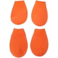 thumbnail image 1 of 4 unidades de cubrezapatos impermeables antideslizantes para la lluvia, calzado resistente para mascotas (perro/gato), color naranja, talla S., 1 of 7