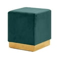 thumbnail image 1 of Meridian Furniture Jax Contemporary Velvet Ottoman/Stool in Green, 1 of 4