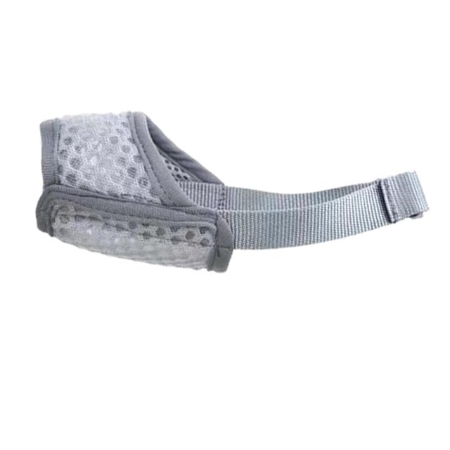 para mascotas Ligero Lazo ajustable Protector bucal Cómodo Transpirable Rápido Gris Jinwen Bozal de malla