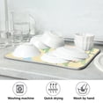 thumbnail image 7 of Yayeee Dish Drying Mat for Kitchen Counter Ultra Absorbent Easy Clean Pad 24x18", Colorful Flower, 7 of 7