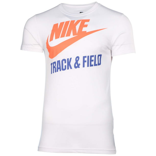fresa Destino Absay Nike Men's Track & Field Exploded Swoosh T-Shirt-White - Walmart.com