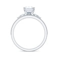 thumbnail image 2 of Rosec Jewels 6X8 MM Emerald Cut Lab Grown Diamond Bridal Ring Set - Gift For Women, 14K White Gold, US 7.00, 2 of 8