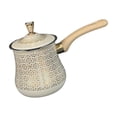 thumbnail image 1 of bedienty Stainless Steel Turkish Coffee Pot with Lid Chocolate Pattern Butter Melting 550ml Golden and Pot Golden Pattern 900ml, 1 of 5