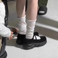 thumbnail image 4 of Women Mary Jane Platform Shoes Bow Strap Round Toe Casual Comfort Dress Shoes, 4 of 6