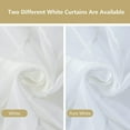 thumbnail image 2 of Topfinel White Sheer Curtains 84 inch Long Geometric White Embroidered Diamond Grommet Window Curtains for Living Room Bedroom,Tulle Window Drapes, Light Weight Soft Boho Curtains,54x84 inch,2 Panels, 2 of 7