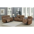 thumbnail image 5 of Steve Silver Brock Cinnamon Faux Leather Power Recliner Console Loveseat, 5 of 7