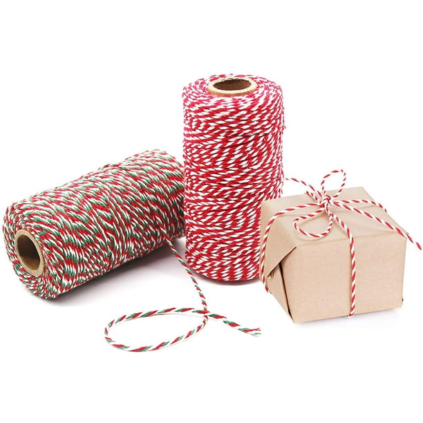 Christmas Cotton Twine And Natural Jute String Rope For Holiday Gift  Wrapping Tag Ornaments, Baking, Butchers, Diy Crafts 