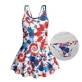 thumbnail image 6 of Tutolipy Tie Dye Spiral Pattern Childrens Swimwear, Skirt Skirted Bathing Suit Sleeveless Bathing Suit for Summer, Size 12-13 Years, 6 of 8