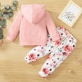 thumbnail image 5 of Kids Baby Girl Toddler MAMA's Outfit Clothes Hoodies Hooded Tops Floral Pants 2Pcs Set, 5 of 8