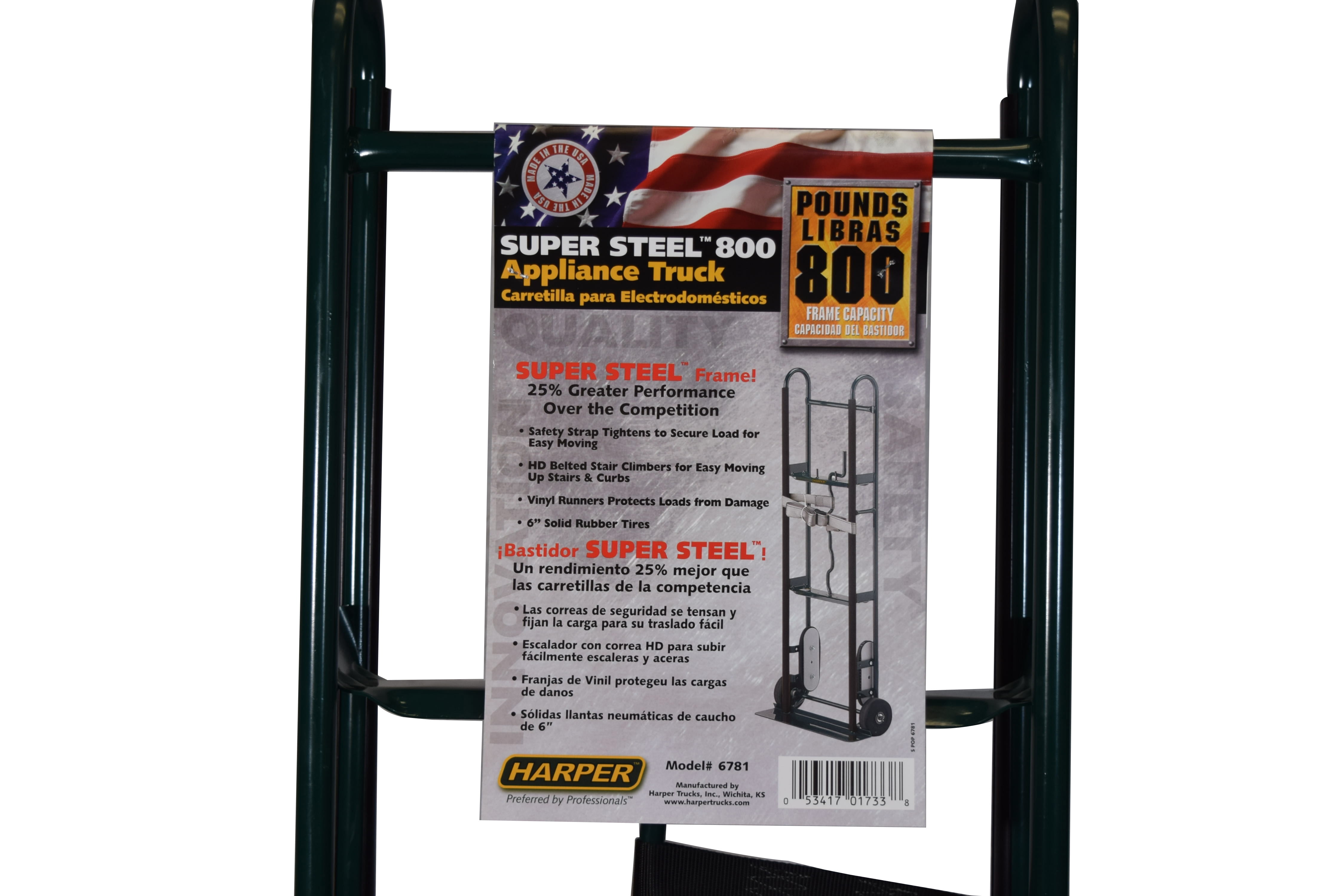Harper Trucks 6781 800 lb. Capacity Appliance Hand Truck Dolly (Dark Green)