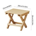 thumbnail image 3 of Foldable Wooden Stool | Portable Solid Wood Bench for Camping, Garden, Home, Outdoor, Travel | Lightweight Folding Seat for Extra Seating, Step Stool, or Picnic Support, 3 of 7