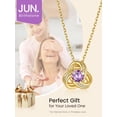 thumbnail image 5 of KeyStyle Birthstone Necklace with Cubic Zirconia Love Knot Womens Pendant Necklaces 14K Gold Plated Anniversary Gifts for Wife, 5 of 10