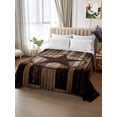thumbnail image 3 of Queen Size Flat Sheet Only, Western Star Retro Soft Brushed Microfiber Bed Sheets, Vintage Brown Wood Barn Hotel Quality Breathable Bedding Top Sheet, Easy Care, 90"x102", 3 of 9