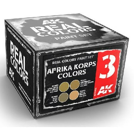 - Real Colors: Afrika Korps Acrylic Lacquer Paint Set (4) 10ml Bottles
