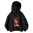 thumbnail image 3 of Hiijoy Girls Graphic Hoodies Casual Sweatshirts Drop Shoulder Pullovers, Black, Sizes 3-10, 3 of 3