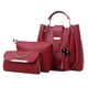 thumbnail image 2 of Conjunto de 3 bolsos para mujer | Bolso tote, bandolera y clutch | Piel sintética con borla y asa superior | Gran capacidad para el trabajo y viajes, 2 of 4