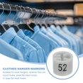 thumbnail image 3 of Clothes Hanger Markers Number 52 Tags Garment Size Tag Hanger Clips Round Color Coding Label, Gray 100Pcs, 3 of 6