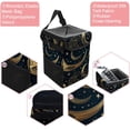 thumbnail image 2 of New Moon Symbol Mini Trash Can for Car: Foldable with Lid, Leak-Proof and Hanging Storage Bag, 2 of 6