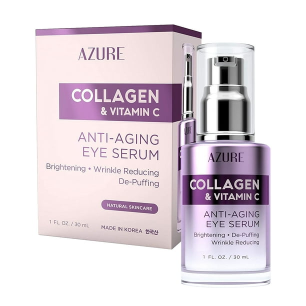 AZURE Collagen & Vitamin C Anti Aging Eye Serum Brightening, Toning