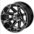 thumbnail image 2 of LSI Viking 12" Golf Wheels Black/Machined 205x30 Cruze Tires E-Z-GO & Club Car, 2 of 4