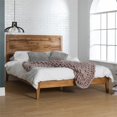 thumbnail image 2 of Plank Distressed Solid Wood Caramel Queen Bed, 2 of 7