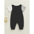 thumbnail image 4 of Coduop  Newborn Baby Boy Bodysuit Jumpsuit Short Sleeve Striped Patchwork Romper Newborn Playsuit, 4 of 8