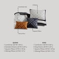 thumbnail image 5 of Bebejan Geometric Black & White 5 Piece Comforter Set, King, 100% Cotton Sateen, Reversible, All Season, Cozy Comfort, 5 of 10