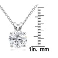 thumbnail image 2 of Sterling Silver 4ct Cubic Zirconia 10mm Round Solitaire Necklace, 2 of 2
