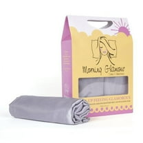 Morning Glamour 600 TC Satin Standard Pillowcases 2 Pack, Silver