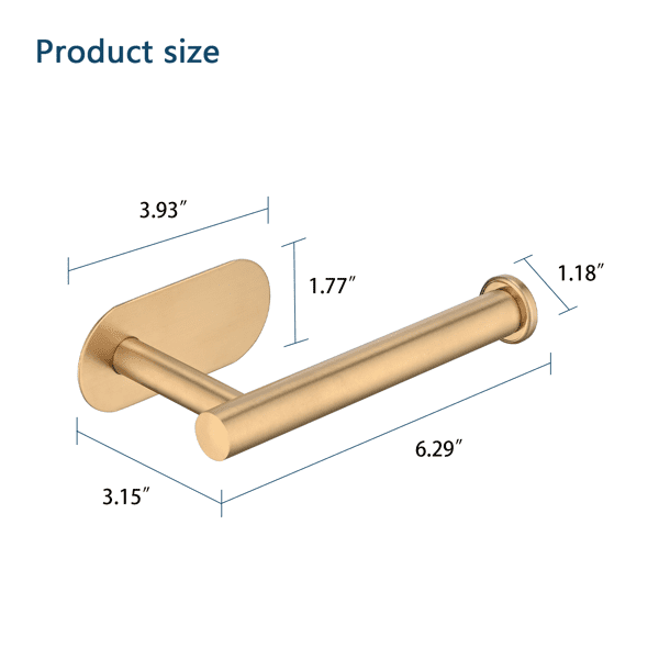 Toilet Paper Holder Self Adhesive, Stainless Steel Rustproof Adhesive Toilet Roll Holder no Drilling
