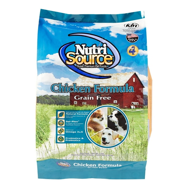NutriSource GrainFree Chicken & Pea Formula Dry Dog Food, 5 lb