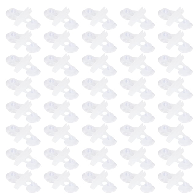 PVC 40PCS Strong Adsorption Force Aquarium Separation Clip, For Aquarium White