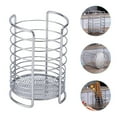 thumbnail image 2 of Soporte de acero inoxidable para palillos, cesta de drenaje para el hogar (plateado), 2 of 6