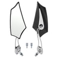 thumbnail image 1 of Espejos retrovisores de motocicleta Unique Bargains, espejos laterales de extremo de barra, montaje de aleación de aluminio, plástico, negro, blanco, ajustable M8/M10, forma prismática, 1 of 7
