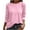 Pink, variant on Diufon Womens Tops Dressy Puff Long Sleeve Pullover Sweatshirt Fall Fashion Round Neck Business Work Blouse