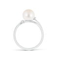 thumbnail image 6 of ANGARA Freshwater Cultured Pearl Bypass Split Shank Ring in 14K White Gold for Women | June Birthstone, Birthday, Anniversary, Jewelry Gift for Women | Pearl Ring, 6 of 7