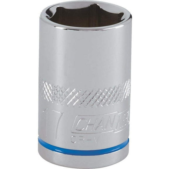 Channellock 1/2" Drive 17 mm 6-Point Shallow Metric Socket
