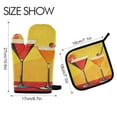 thumbnail image 2 of Yayeee Oven Mitts and Pot Holder Set of 2 Heat Resistant Kitchen Gloves Baking Hot Pad, Orange Cocktails, 2 of 5
