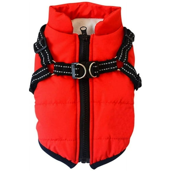 Savlot Hundejacke Winterweste Jacken Hundemantel Hundepullover Haustier Skifahren Kostüm Ärmellose Baumwolle Gepolsterte Weste Mit Brustgurt Gurt