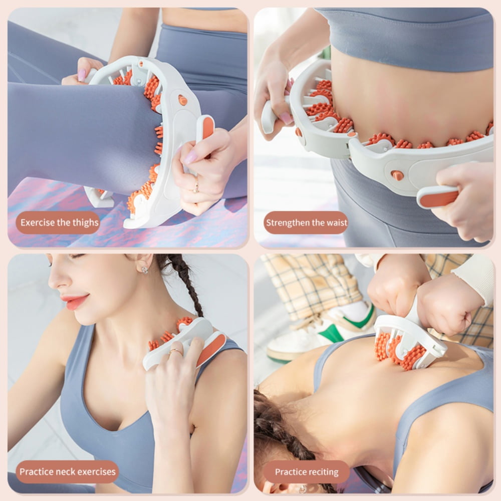 Nuvrek Deep Tissue Anti Cellulite Massage Roller for Fatigue Relief, Brick Red