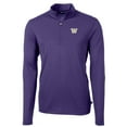 thumbnail image 2 of Men's Cutter & Buck Purple Washington Huskies Virtue Eco Pique Recycled Quarter-Zip Jacket, 2 of 3