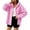 Pink, variant on Guluxicc Plaid Hoodies for Women Drawstring Button Down Long Sleeve Lounge Hooded Blouses for Everyday Wear Fall Winter Casual Blouses