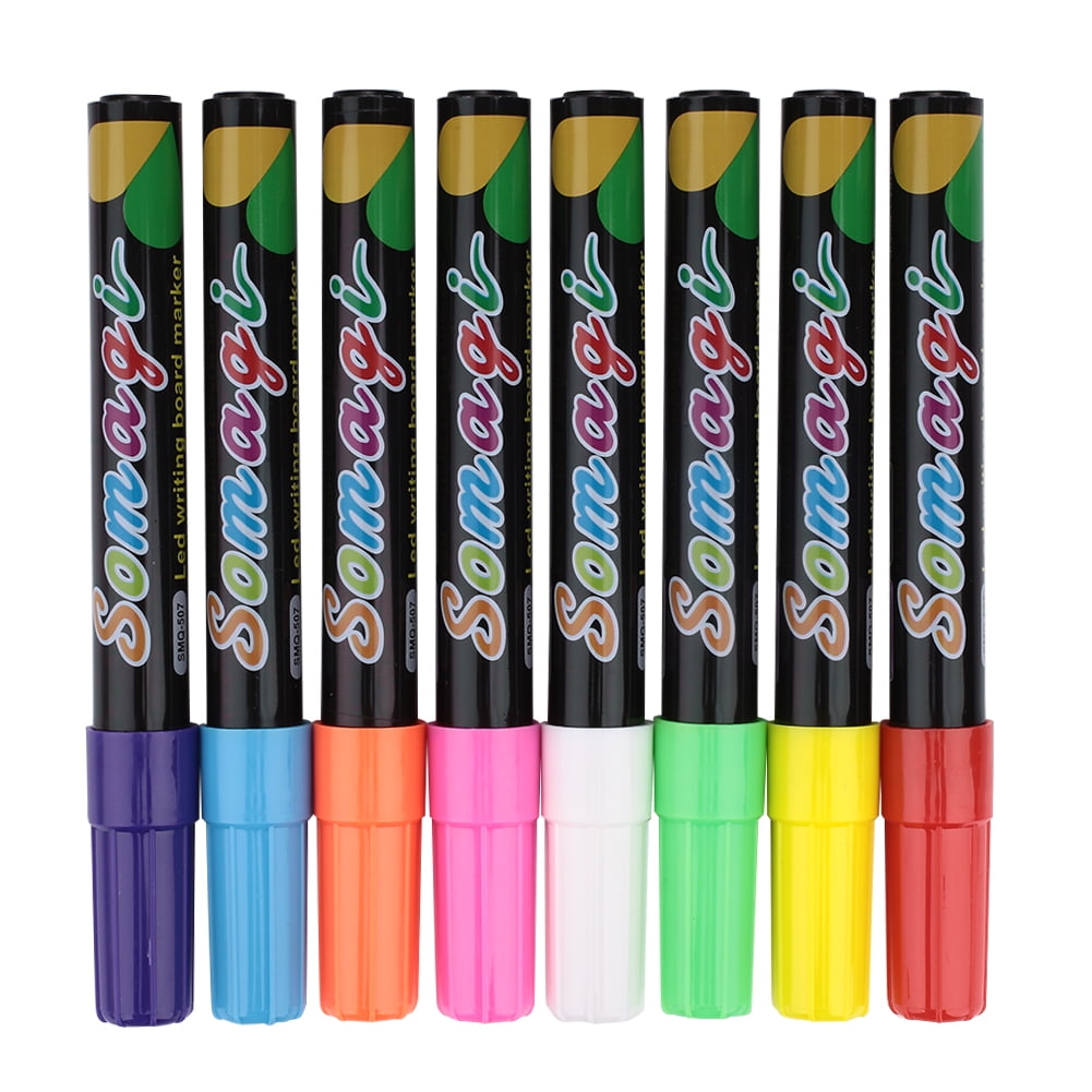Liquid Chalk Pen Liquid Chalk Marker Smooth Erasable 8pcs Writing Highlighter Student School