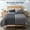 Black, variant on DOMDEC Ultra Soft Diamond Stitch Design Reversible Quilt Set, Black/Dark Grey, Twin Size